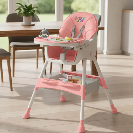 Silla De Comer Para Bebé Multiuso 2en1 Sillita Niños Rosado