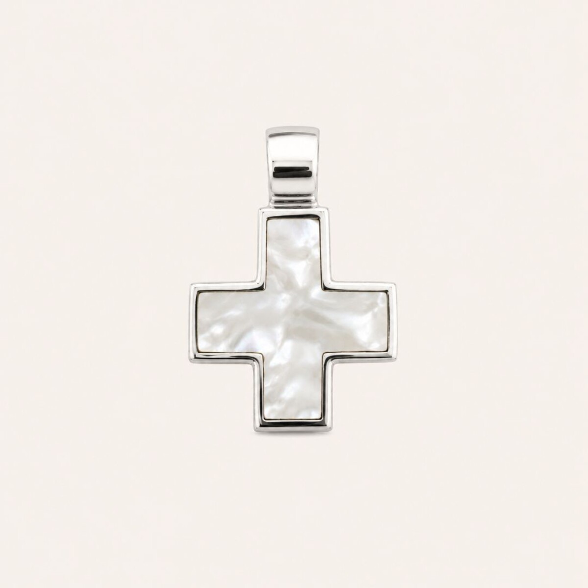 Cruz del Equilibrio Nácar - Plata 925 