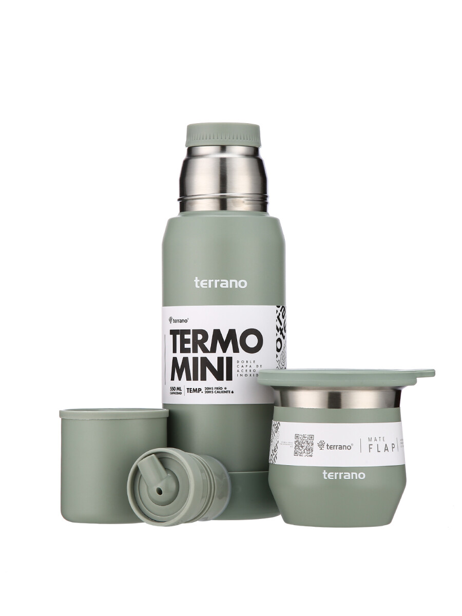 Kit Termo Mini + Mate Flap - Oliva 