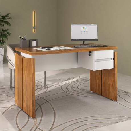 ESCRITORIO CON CAJÓN 145 MDF MARRON YMIR