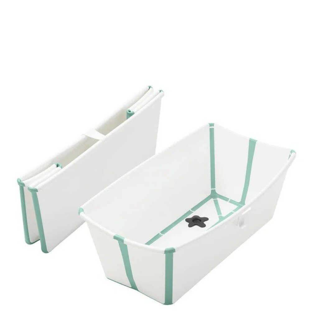 Baño Stokke flexibath set c reposera blanco verde agua
