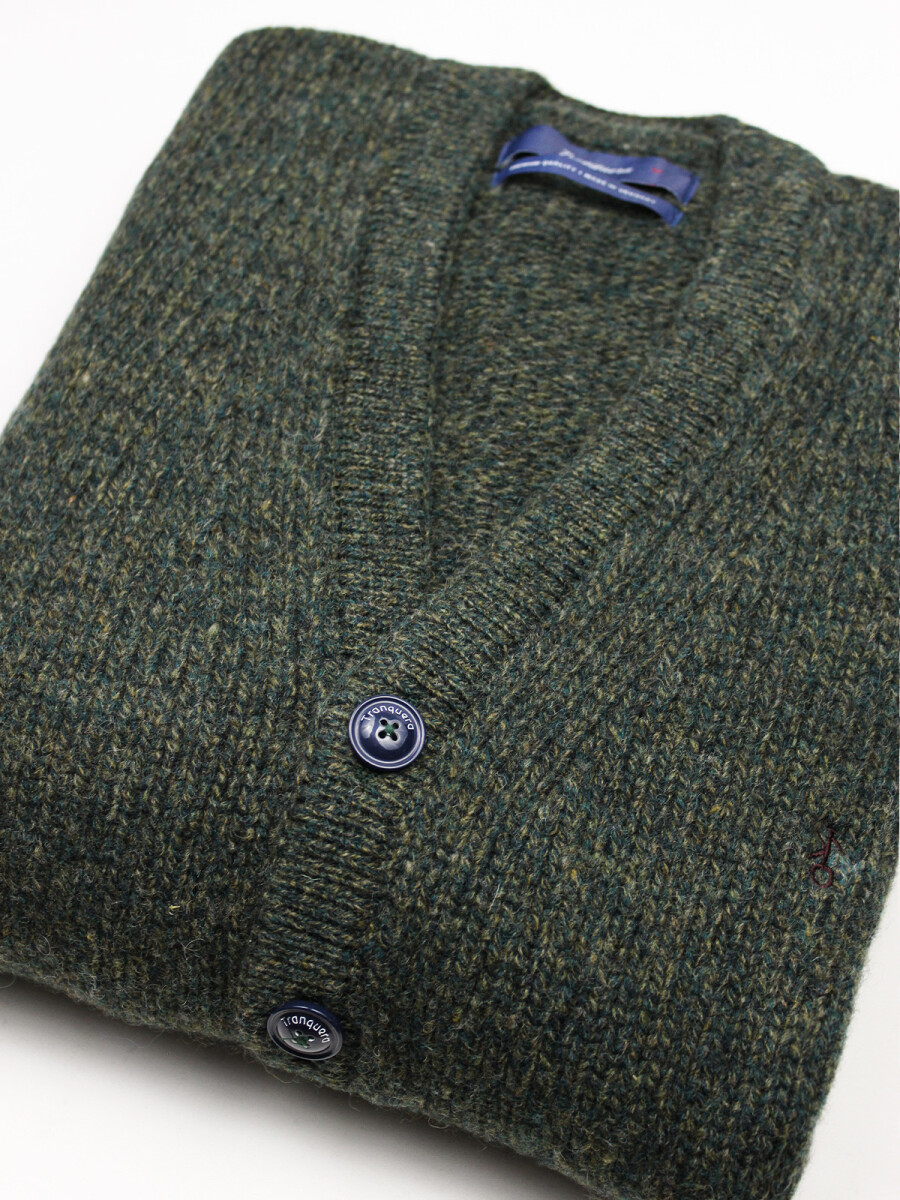 Cardigan Pesado - Verde Melange 