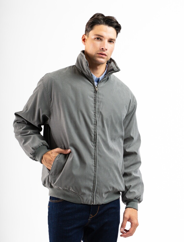 Campera Microfibra liviana Gris