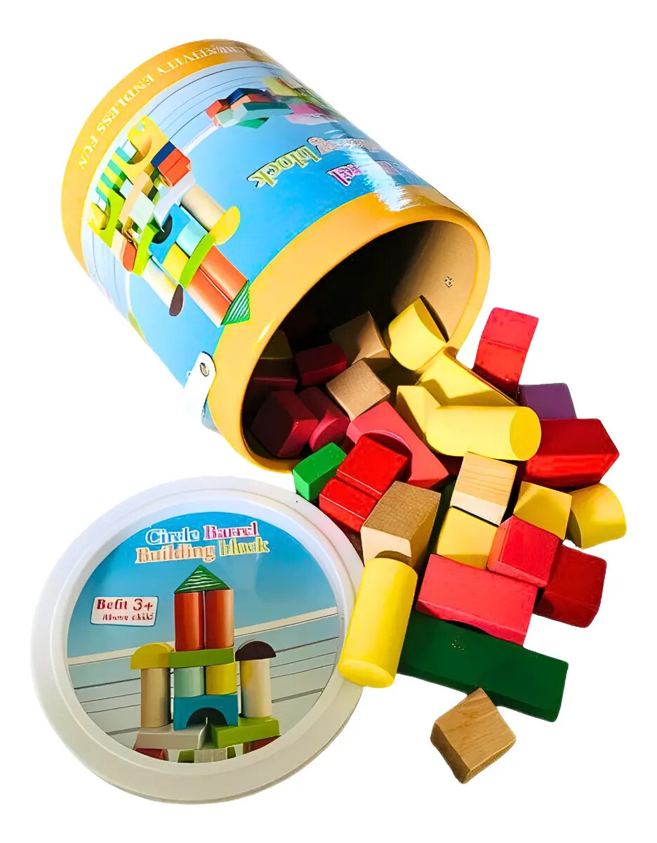 Set de bloques de madera multicolor 40pcs 