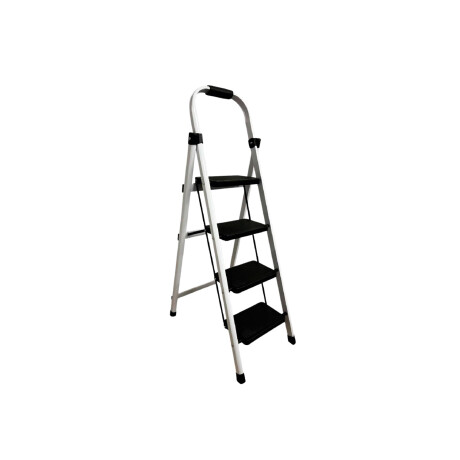 Escalera Tijera 4 Escalones De metal/plastico Negro/Blanco