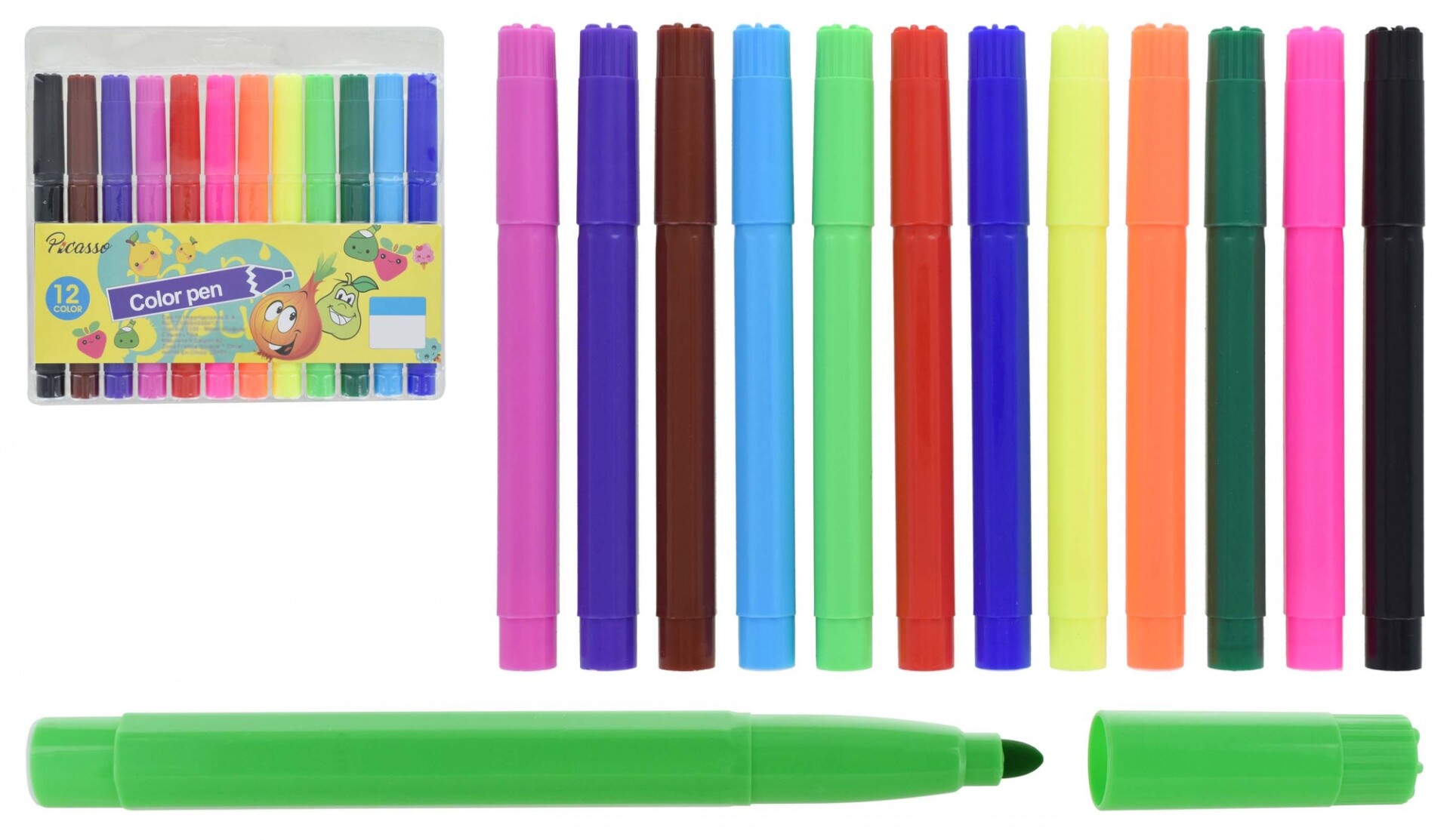 MARCADORES X12PCS GRUESO PICASSO 
