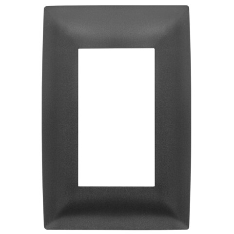 PLACA C/BASTIDOR 3 MODULOS ATENEA. ACERO MATE PLACA C/BASTIDOR 3 MODULOS ATENEA. ACERO MATE