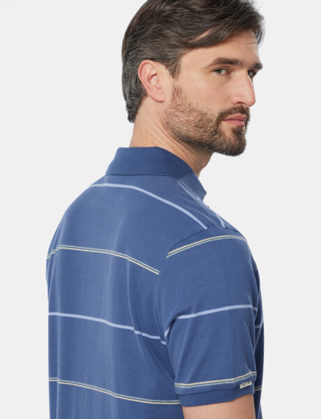 POLO JERSEY RAYADA Azul