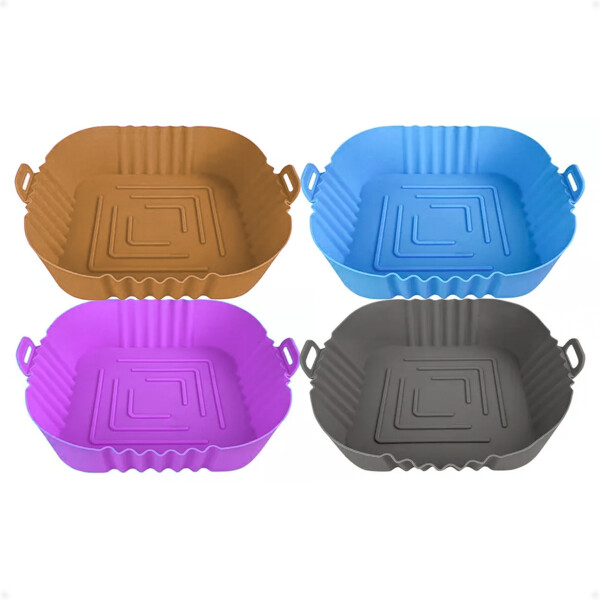 Bandeja Protectora De Silicona Para Freidora de Aire Cuadrada de 17 Cm Bandeja Protectora De Silicona Para Freidora de Aire Cuadrada de 17 Cm