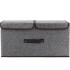 Caja Organizadora Plegable Ropa Doble Compartimiento Premium Color Gris y Blanco