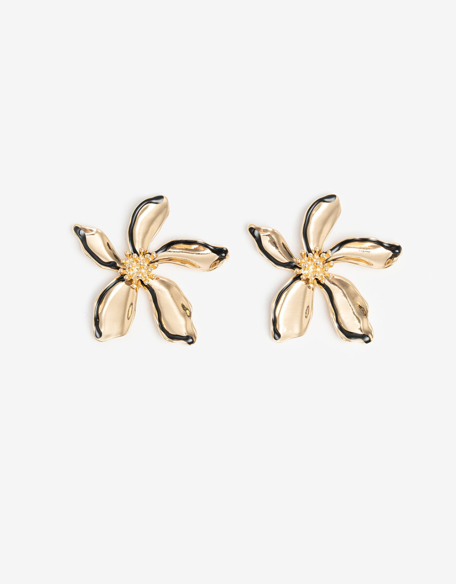 Aros Colgantes Cortos Flor 