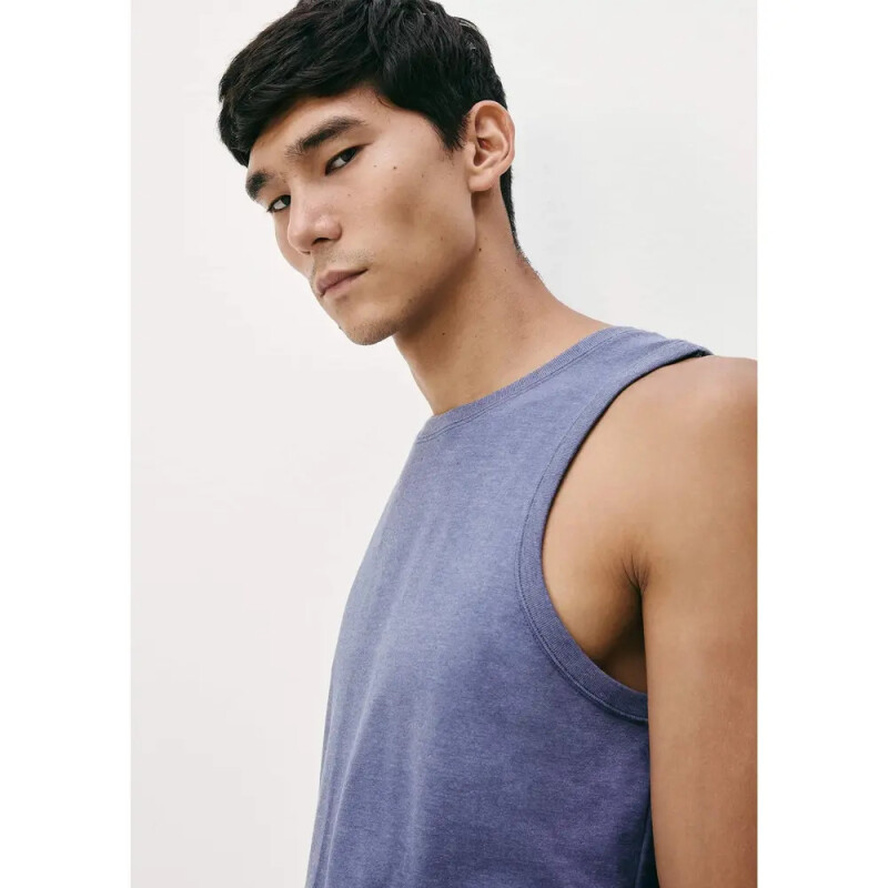 CAMISETA REGATA MASC AZUL MESCLA