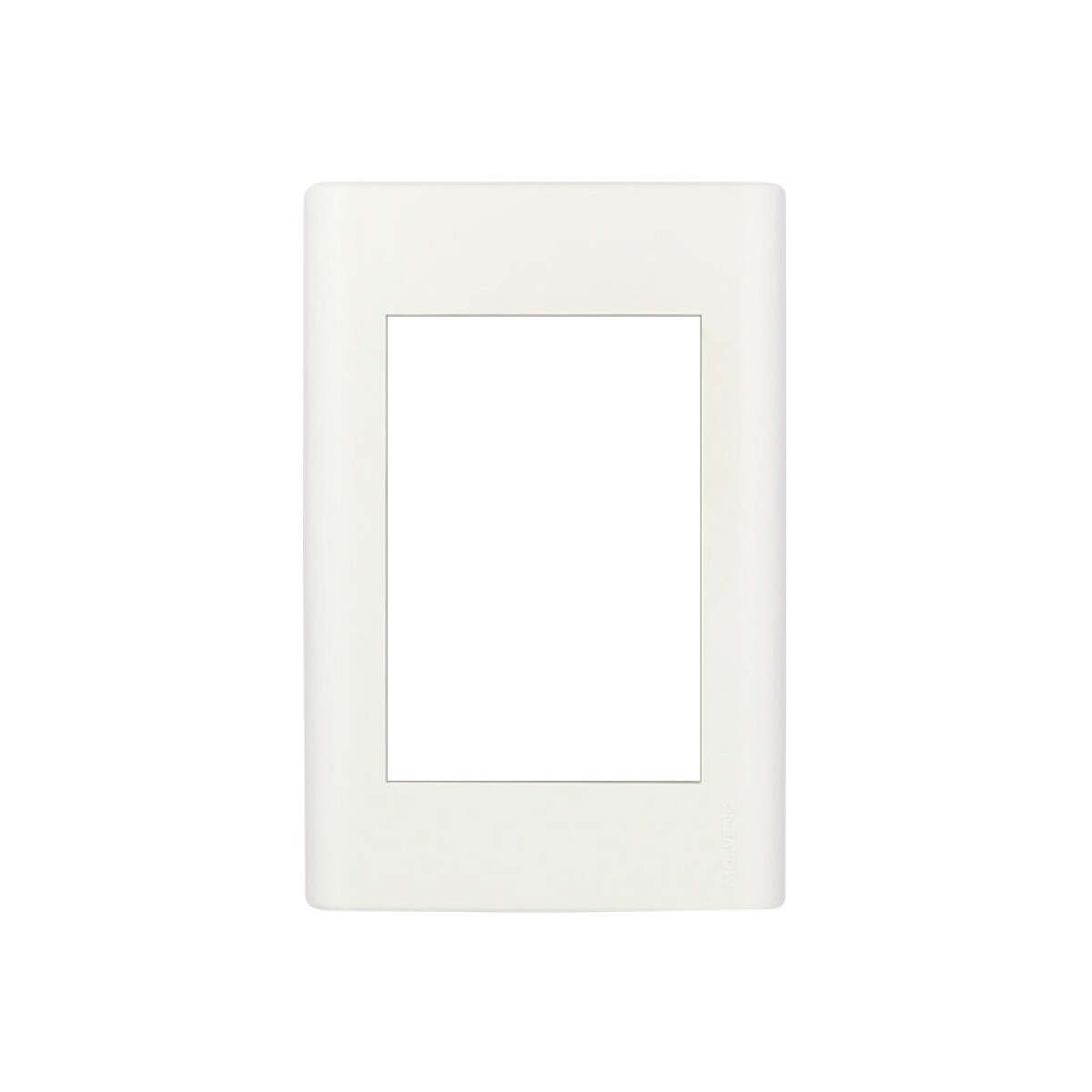 Plaqueta 3 Módulos con Bastidor Reggio Up Blanca 