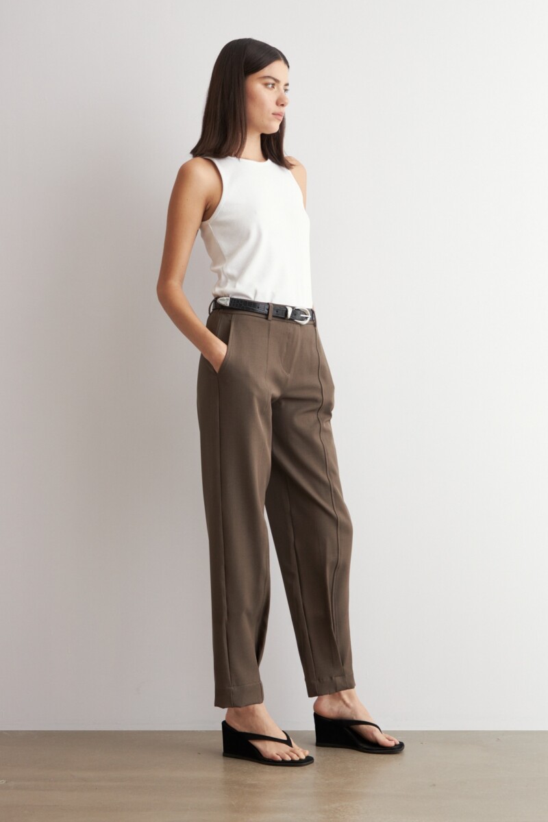 Pantalon barrel verde oliva