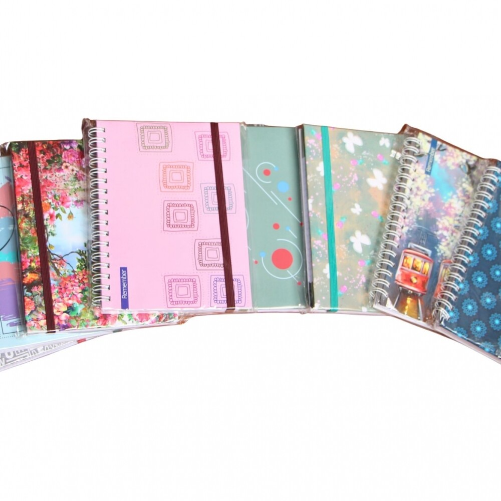 CUADERNO REMEMBER PRINT 17X23 TAPA FLORES Y ROCAS