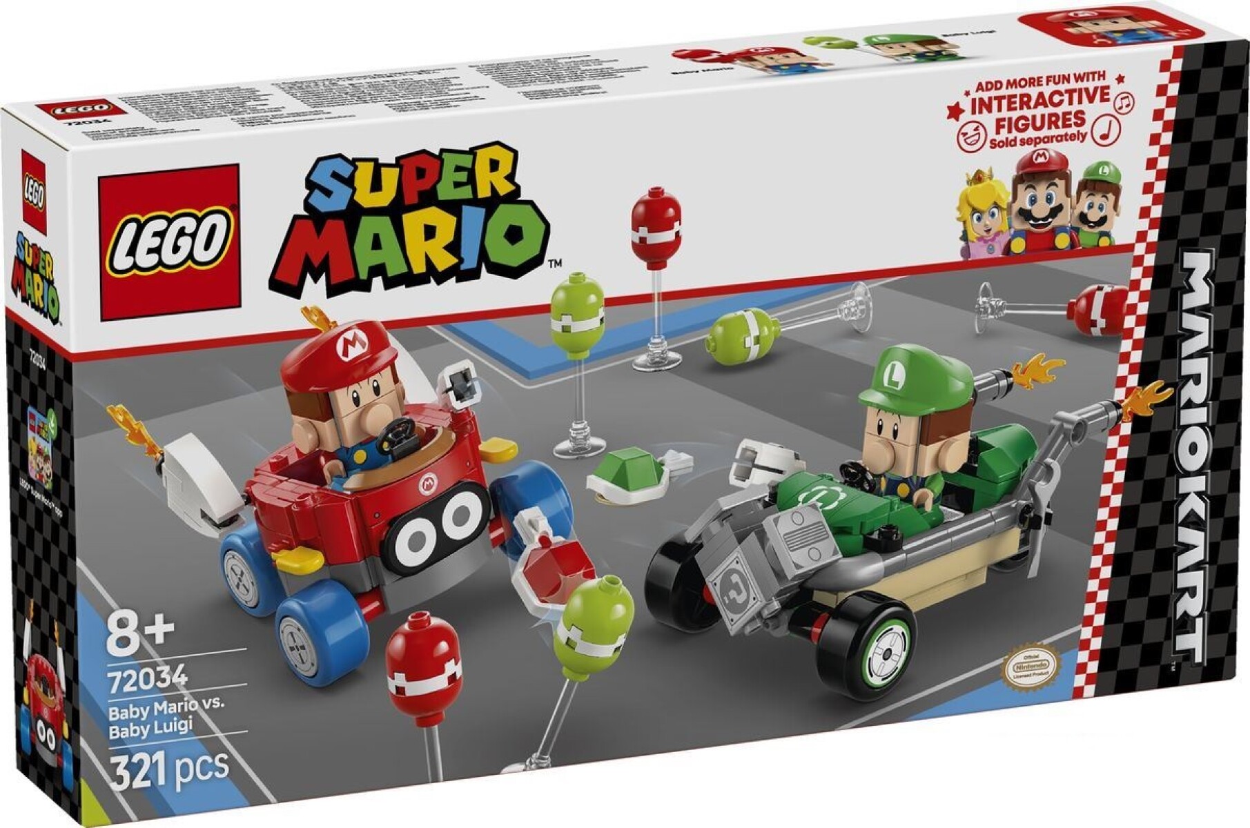 LEGO Super Mario 72034 Mario Kart Bebé Mario vs. Bebé Luigi 