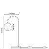 VELADOR DE MESA MACADAMIA ALUMINIO 440MM 1XG9 DORADO VELADOR DE MESA MACADAMIA ALUMINIO 440MM 1XG9 DORADO