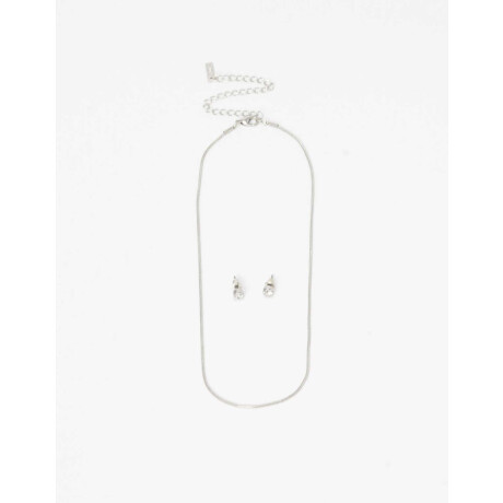 Set De Bijouterie Plateado Rodio