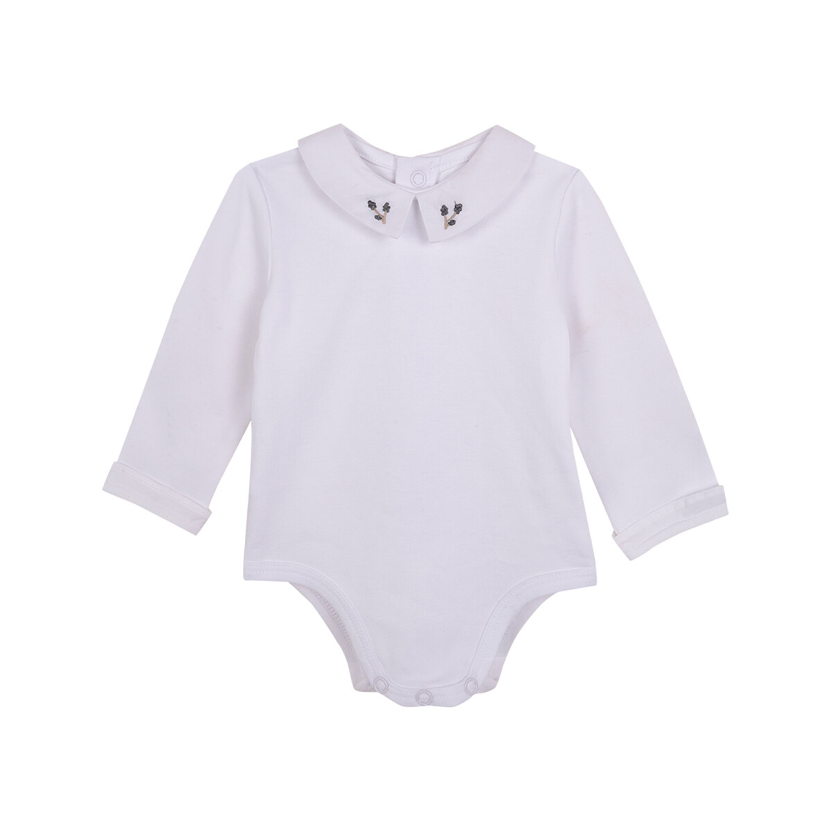 Body Manga Larga Lace - Blanco Optico 