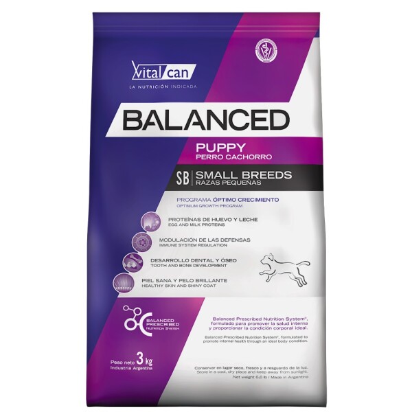 Balanced Perro Cachorro Raza Pequeña 3 Kg Balanced Perro Cachorro Raza Pequeña 3 Kg