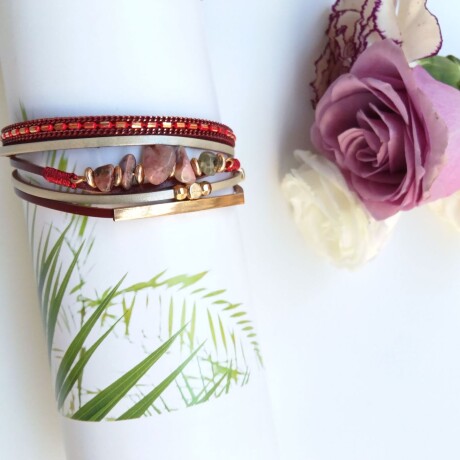 Pulsera Amuleto Varios Colores Roja