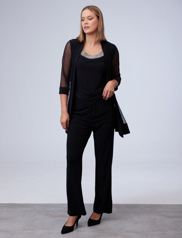 Set Blusa, Pantalón & Chaqueta NEGRO