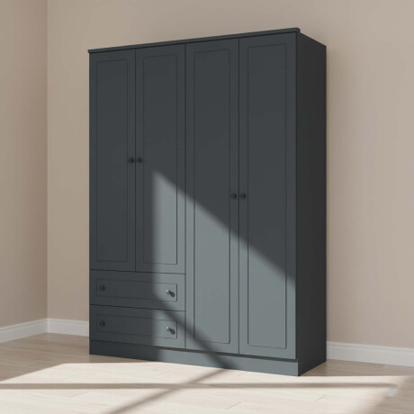 PLACARD 4 PUERTAS MDF GRIS AMERICANO PLUS