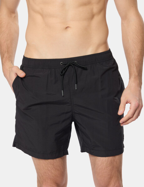 SHORT DE BAÑO LISO Negro