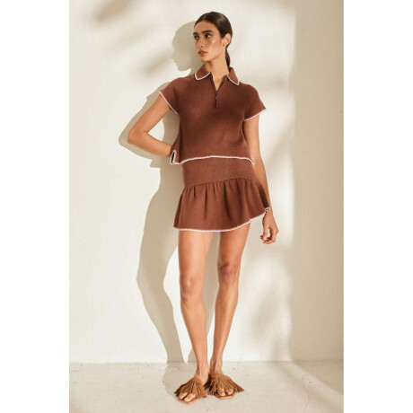 Falda Ula Knit Chocolate
