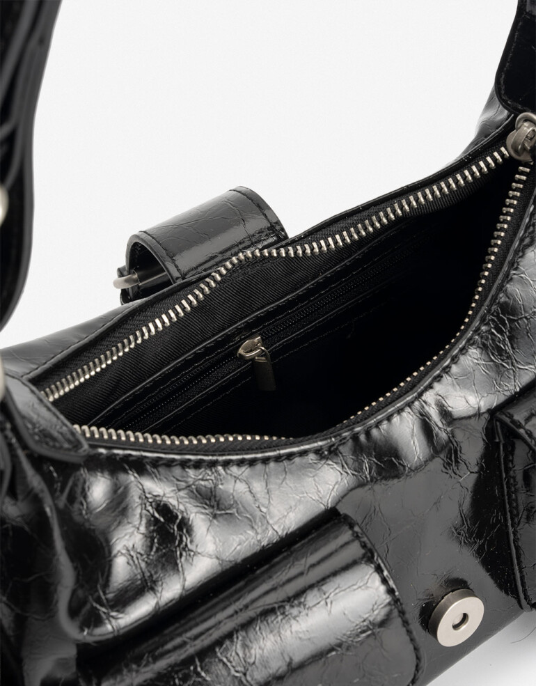 City Cartera Baguette Multipocket - Negro