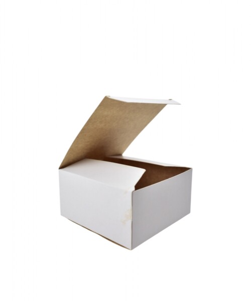 Caja flexi plegable 10x10x05 cm. BLANCO