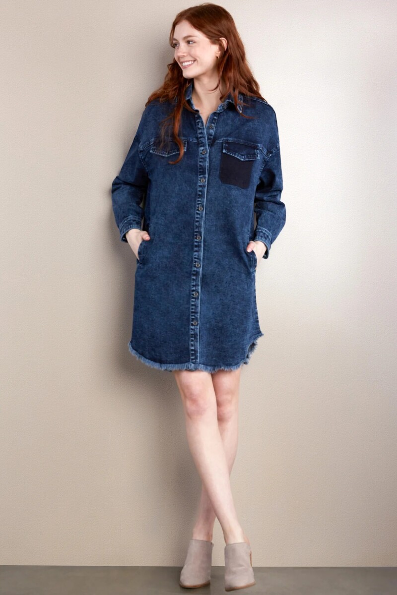 VESTIDO CAMISERO Azul