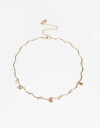 Collares Cortos Strass Collar Corto Tulipanes Con Cubic - Dorado