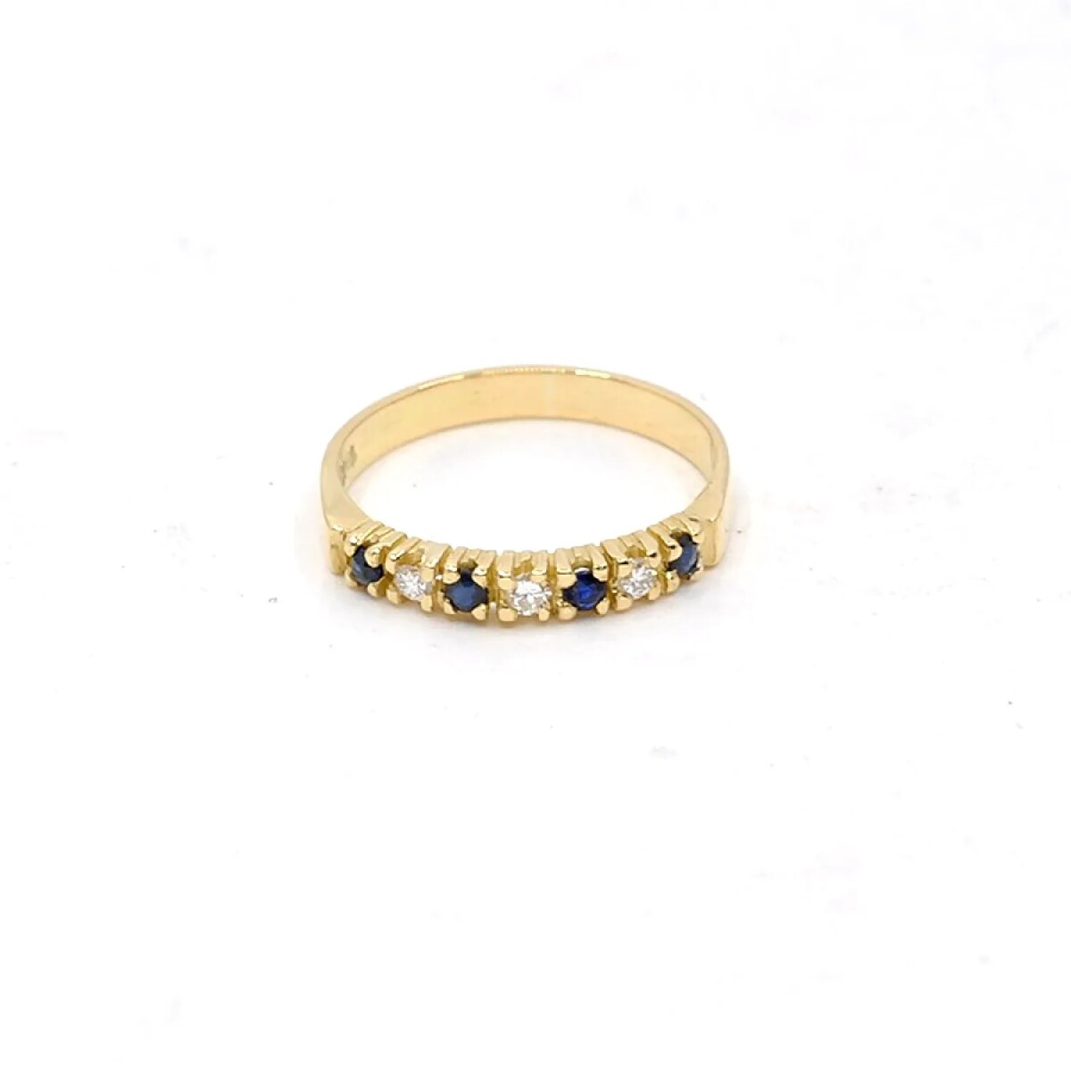 Anillo Medio Sinfin En Oro 18K Y Brillantes 