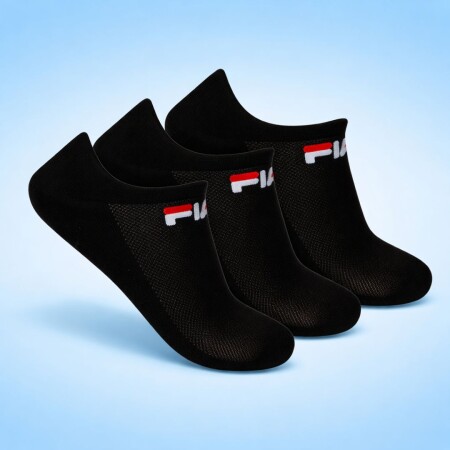Medias Tripack Unisex Caño Corta Light 34-38 Fila Negro Medias Tripack Unisex Caño Corta Light 34-38 Fila Negro