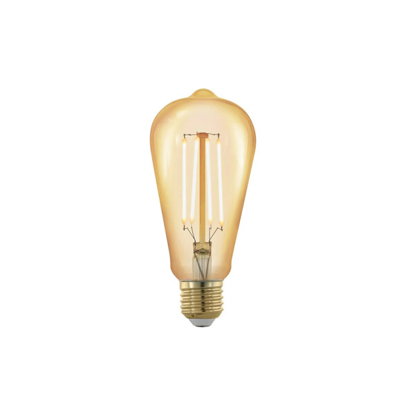 Lámpara LED velón ámbar ST64 E27 4W cálida dimm EG5348