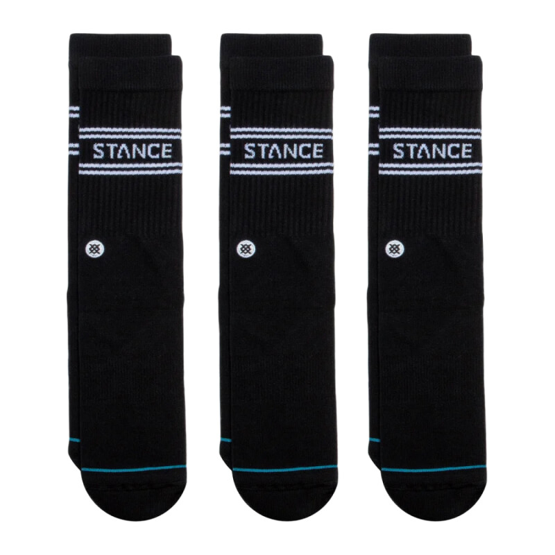 Medias Stance Basic 3 Pack Crew - Negro Medias Stance Basic 3 Pack Crew - Negro