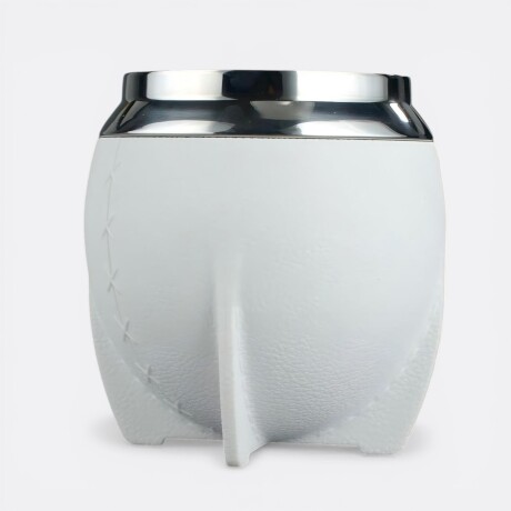 Mate Cuerina Diseño Liso Blanco