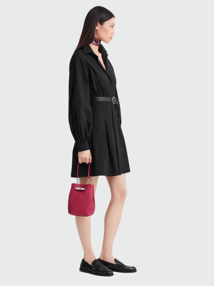 Longchamp - Bolso de hombro, Le Roseau - Fucsia 