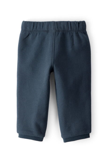 Pantalón deportivo de algodón, azul marino Sin color