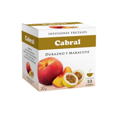Té Durazno y Maracuyá Cabral 10 unidades Cabral Te Durazno Y Maracuya