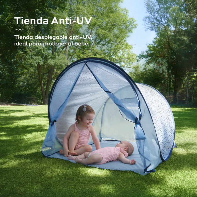 Carpa Tienda Anti-UV UPF 50+ para Bebés Blue Waves Baby Moov Carpa Tienda Anti-UV UPF 50+ para Bebés Blue Waves Baby Moov