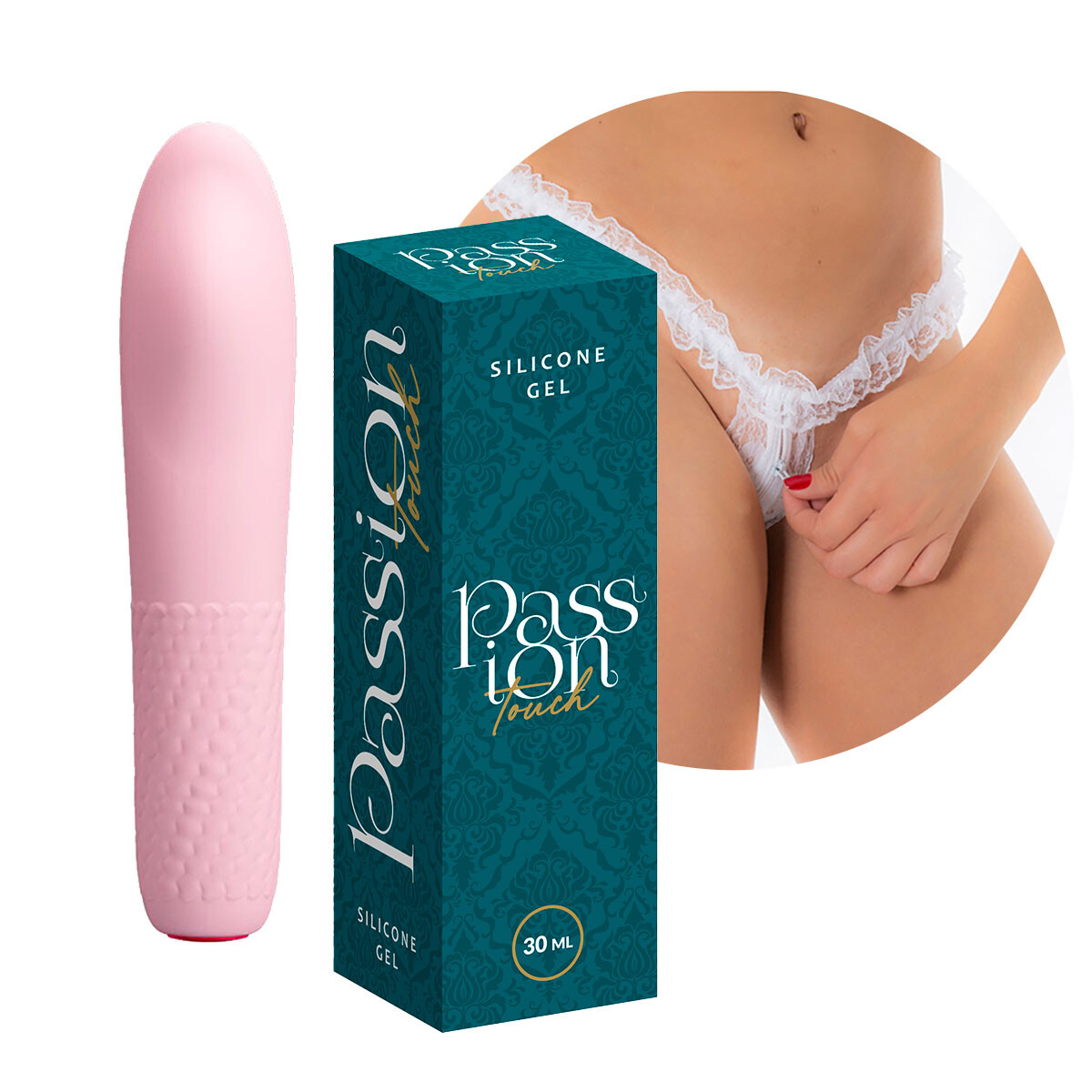 Vibrador Rotador Burke + Tanga Abierta + Passion Touch 