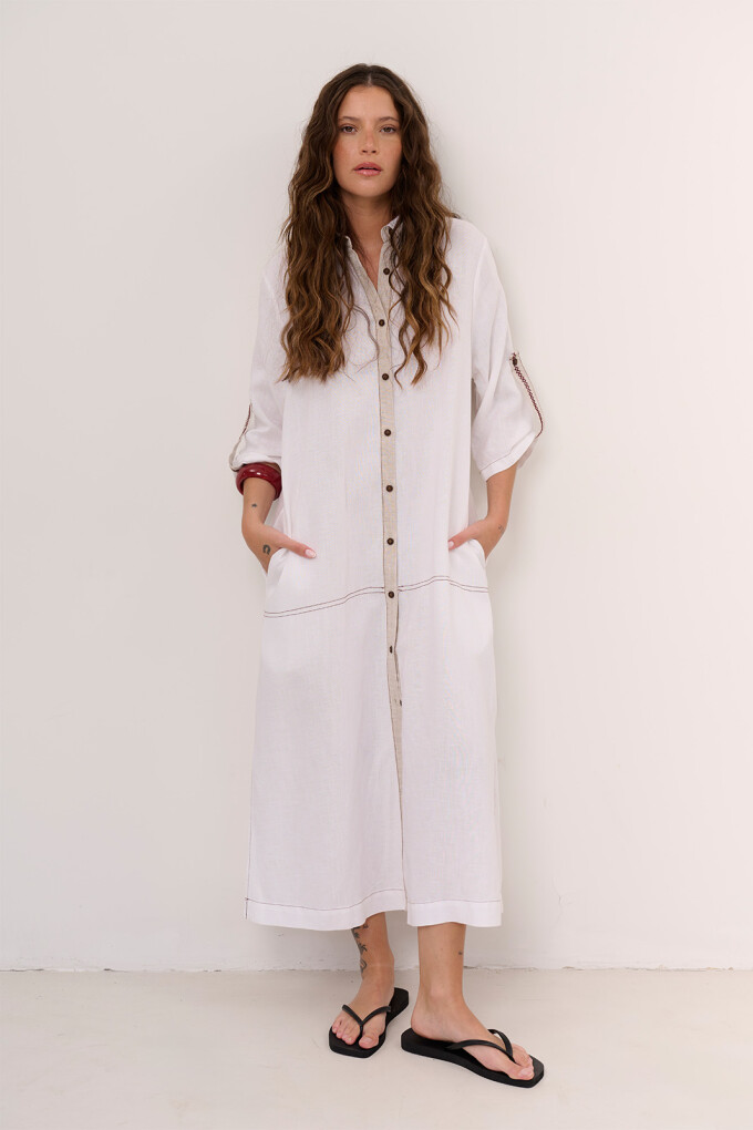 VESTIDO CHEMISE BLANCO