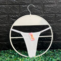 Tanga Colaless Ajustable De Encaje Trasero Blanco