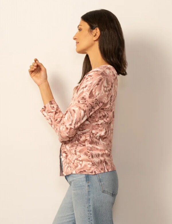 Cardigan Estampado Mariposas ROSA/MULTI