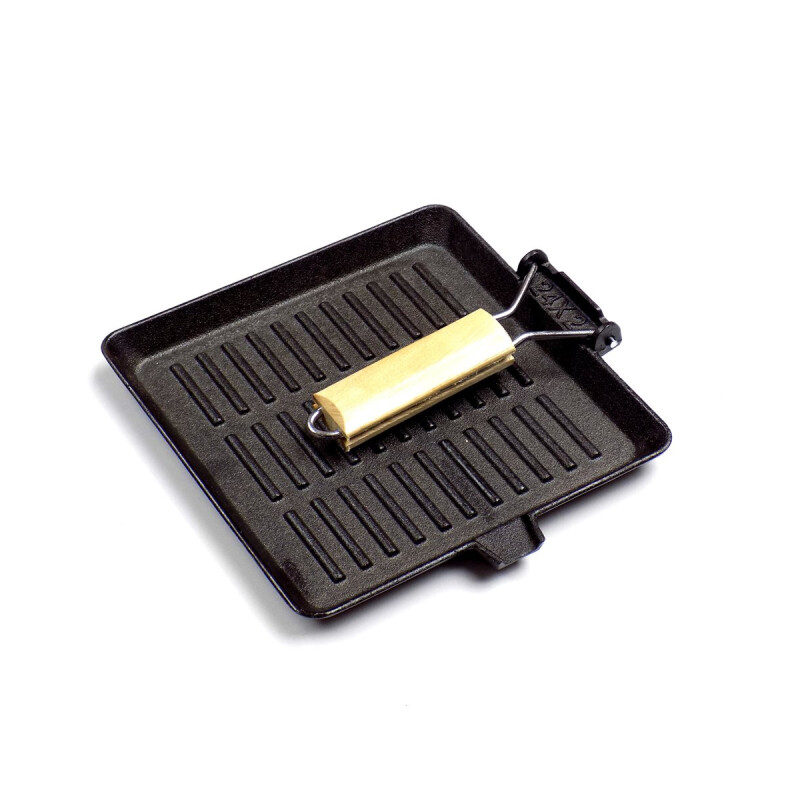 Plancha de hierro grill cuadrada 24 cm NEGRO