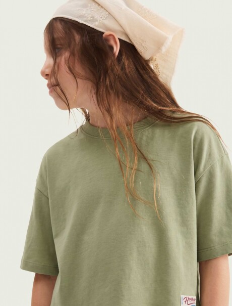 BLUSA EXTRAGRANDE EN TEJIDO DE PUNTO VERDE