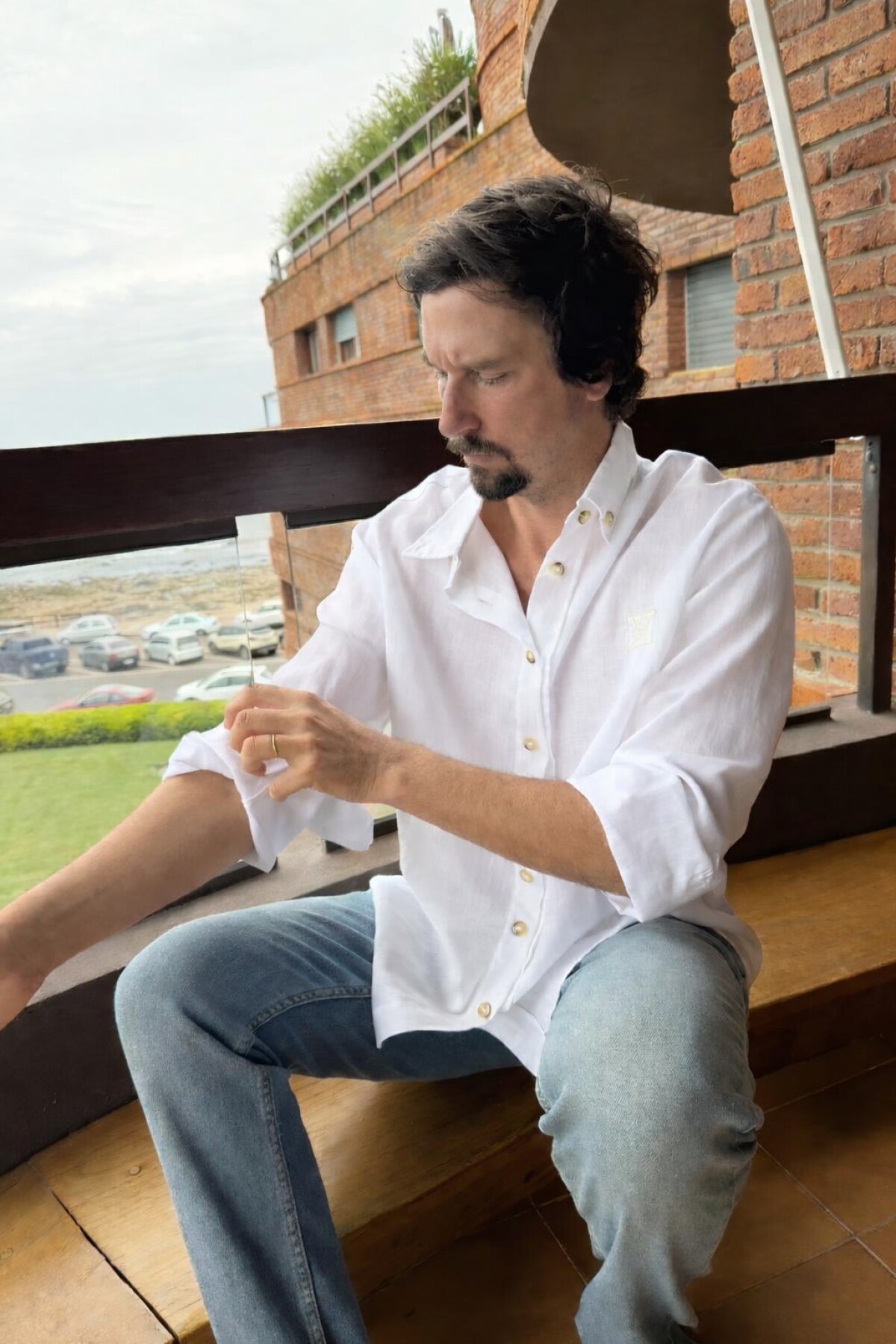 Linen Shirt for Men Blanco