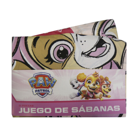 Juego Sábanas Infantil Paw Patrol Niña 1 Plaza 100% Microfibra U